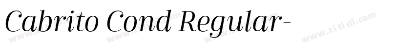 Cabrito Cond Regular字体转换